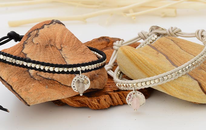 大人のペアブレスレットをテーマに特別企画!人気のパワーストーン&プレート付き 13-8211018-P