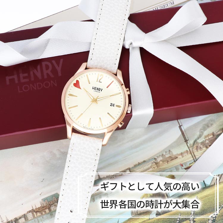 HENRY LONDON レディース レディースレザーウォッチ HL39-S-0436