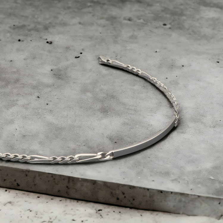 SATURNO メンズ シルバーチェーンブレスレット B01111-20