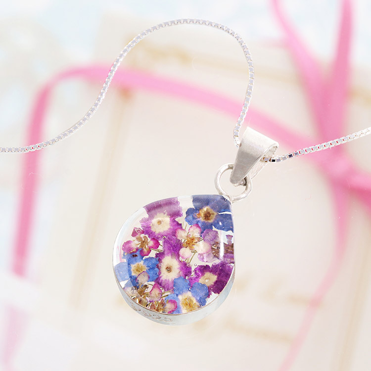 Candy Flower　シルバーネックレス BLP05
