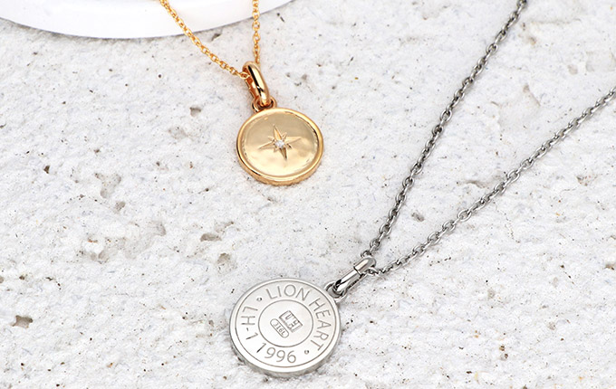 LION HEART ステンレスペアネックレス 03NE0435SV