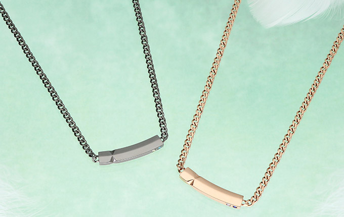 Sweet Rose ステンレスペアネックレス STN001-BK-PK