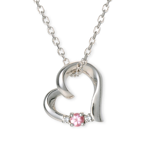 ハッピーテディベア　誕生石を選べる　サプライズギフト　シルバーネックレス