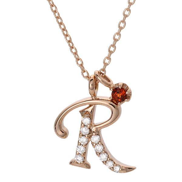 Sweet 10 Diamond イエローゴールドネックレス ピンクゴールドネックレス イニシャル誕生石付き