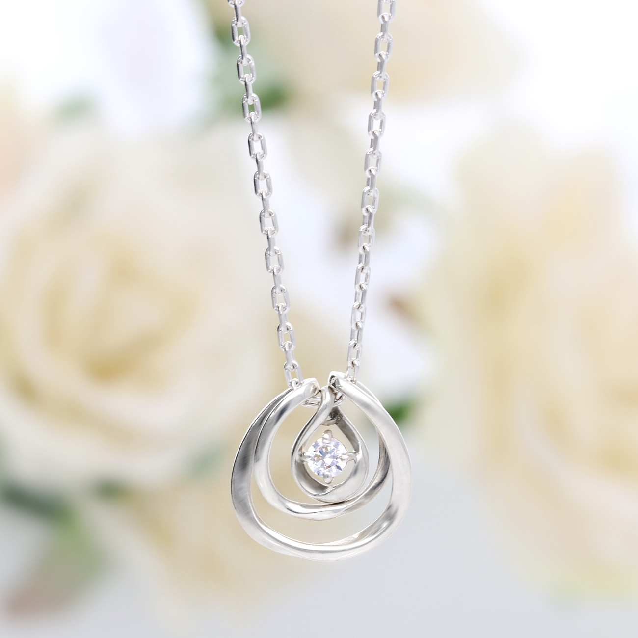 Sweet Rose レディース シルバーネックレス SSN004