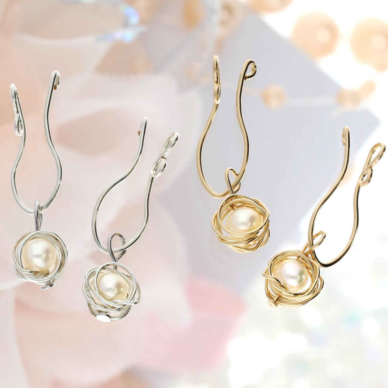 UZUOU レディース ゴールドフィルドイヤリング GFY-0002