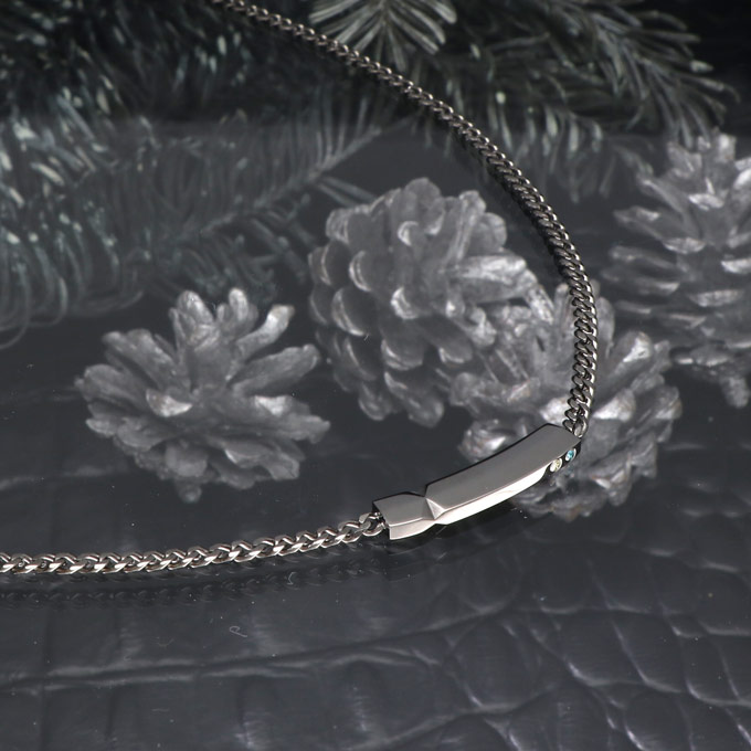 Sweet Rose メンズ ステンレスネックレス STN001-BK