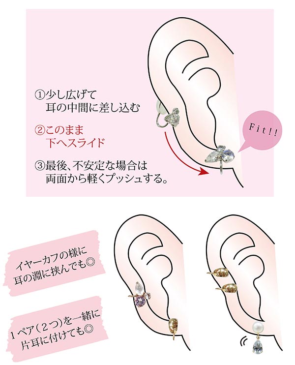 イヤーカフの使用方法