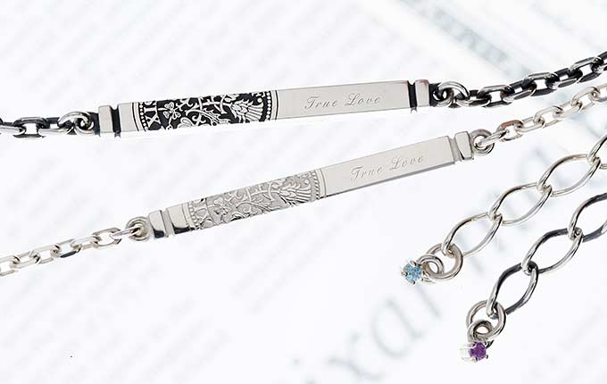 AQUA SILVER シルバーペアブレスレット ASB-043F-044